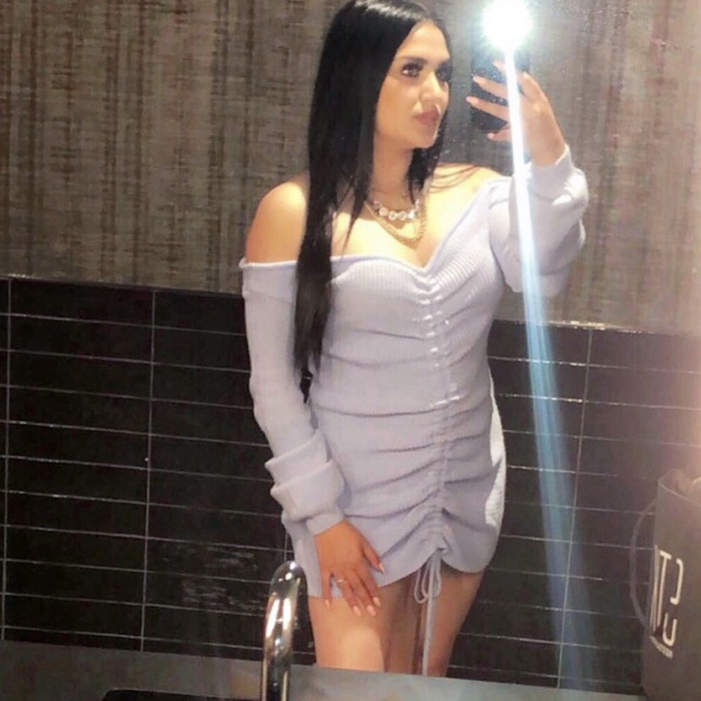 Off-Shoulder Ruched Dress